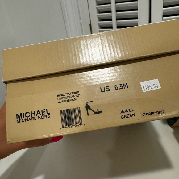 Michael Kors Margot Platform Heels Jewel Green Size 6.5 - Picture 7 of 7